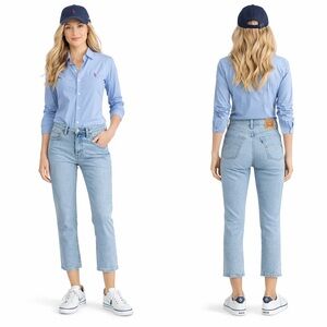 Levi’s 501 Cropped High Rise button Fly size 30 x 26 woman’s